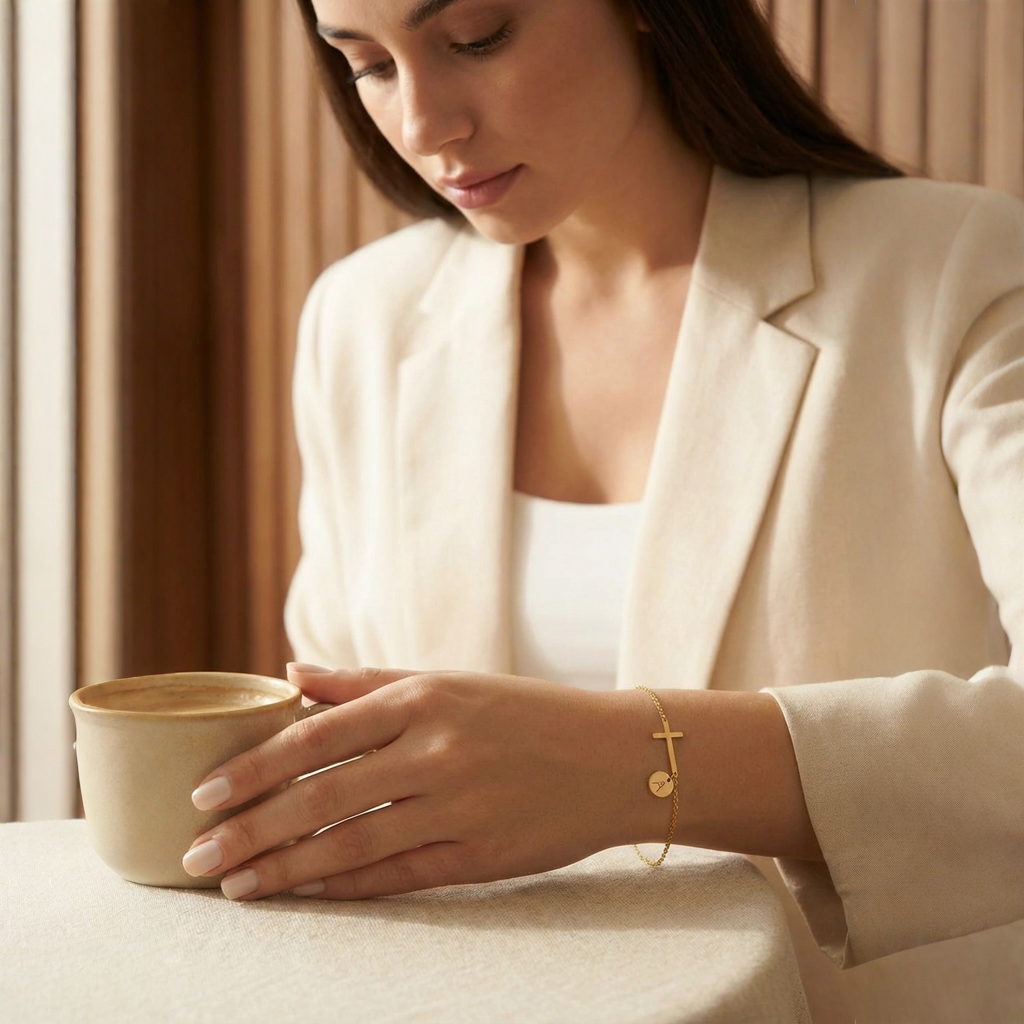 Personalized Initial Cross Bracelet™