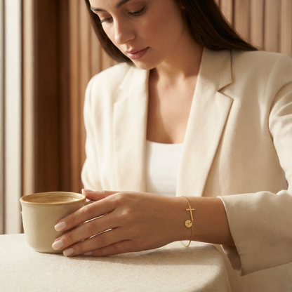 Personalized Initial Cross Bracelet™