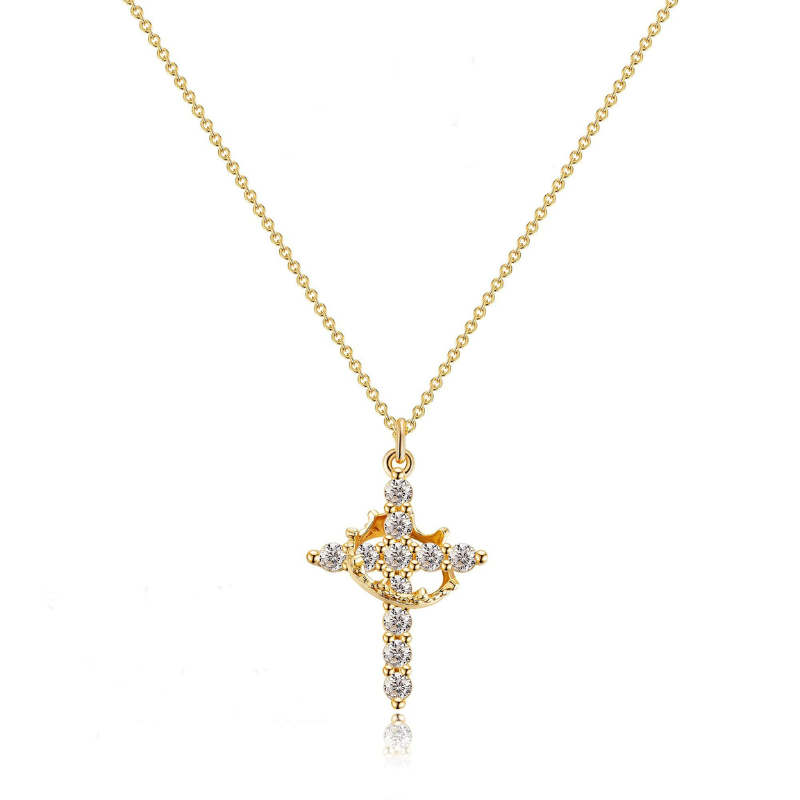Cross & Crown Necklace